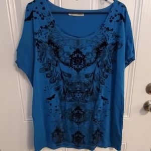 Tshirt with velvety design
